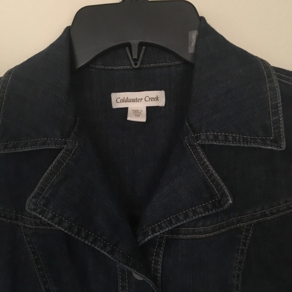 Coldwater Creek  jean jacket  size 10 - Picture 2 of 4